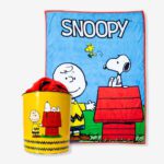 Kit Pipoca Balde e Manta Snoopy