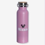 Garrafa Térmica Camp Minnie 600ml em Inox e Bamboo