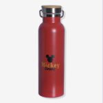 Garrafa Térmica Camp Mickey 600ml em Inox e Bamboo