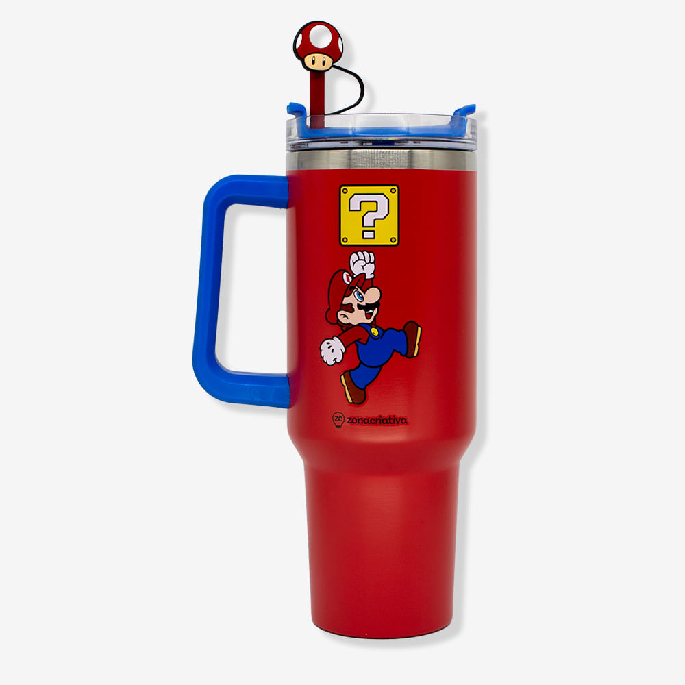 COPO TÉRMICO TUMBLER SUPER MARIO