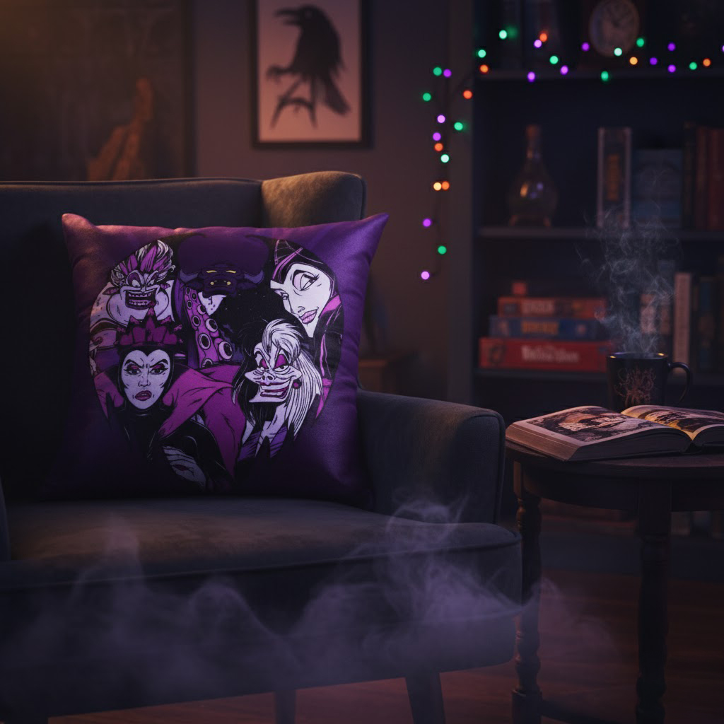 Almofada fibra veludo Villains Disney